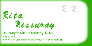 rita missuray business card